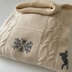 CASHMERE sweater, Snowflake & reindeer  ❄️ 🦌